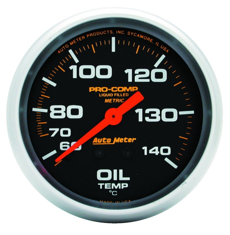 140-280 Oil Temp Gauge with 6ft Capillary Tube
