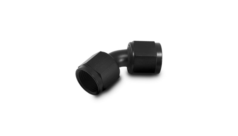 Vibrant -4AN X -4AN Female Flare Swivel 45 Deg Fitting ( AN To AN ) -Anodized Black Only