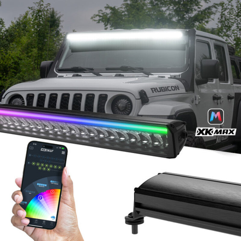 XK Glow 40in Offroad Light Bar w/ RGBW Chasing DRL & App Control