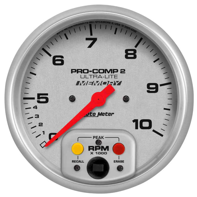 5in Dual Range Tach W/Mem.