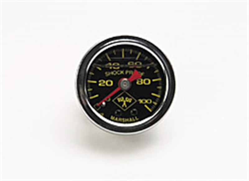 0-100 PSI Fuel Pressure Gauge Blk Face/Chrm Case