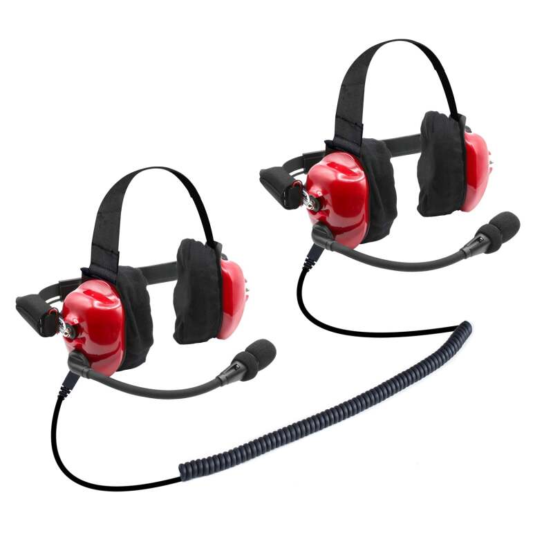 Headset Track Talk Red Linkable Intercom 2 Pack
