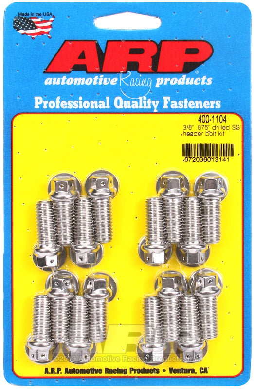 S/S Header Bolt Kit - 3/8 x .875 UHL (16)