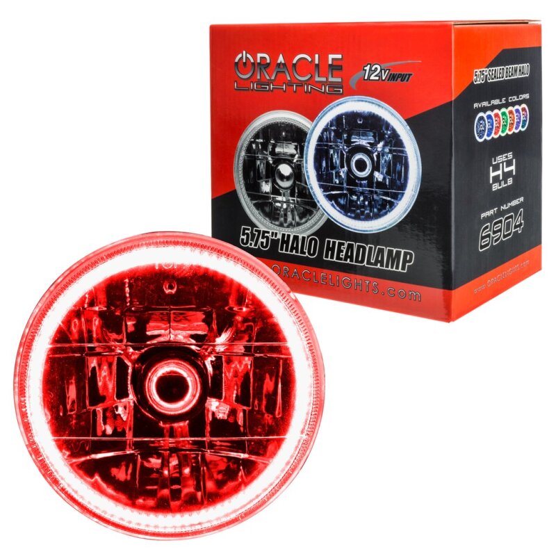5.75in Sealed Beam Red