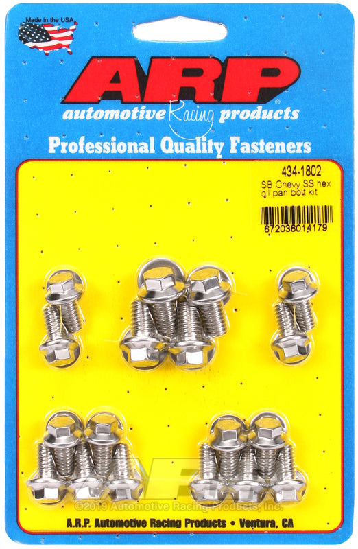 SBC S/S Oil Pan Bolt Kit 6pt.