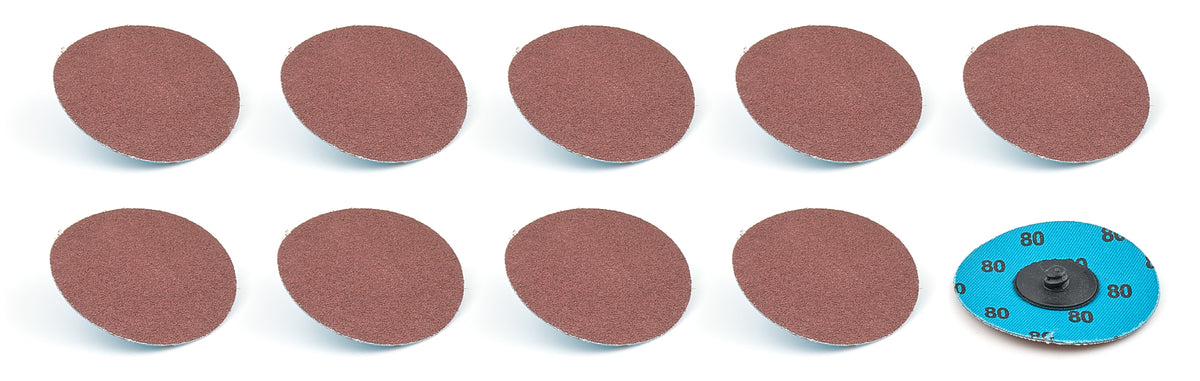 Twist Lock Sanding Disc 3in 80 Grit 10pk