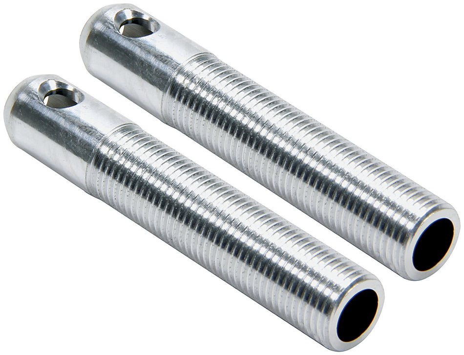 L/W Aluminum Hood Pins 3/8in Silver 2pk