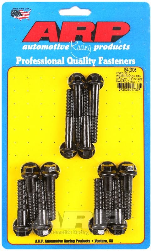 SBF 351C Intake Bolt Kit w/ EDE Air Gap Int.