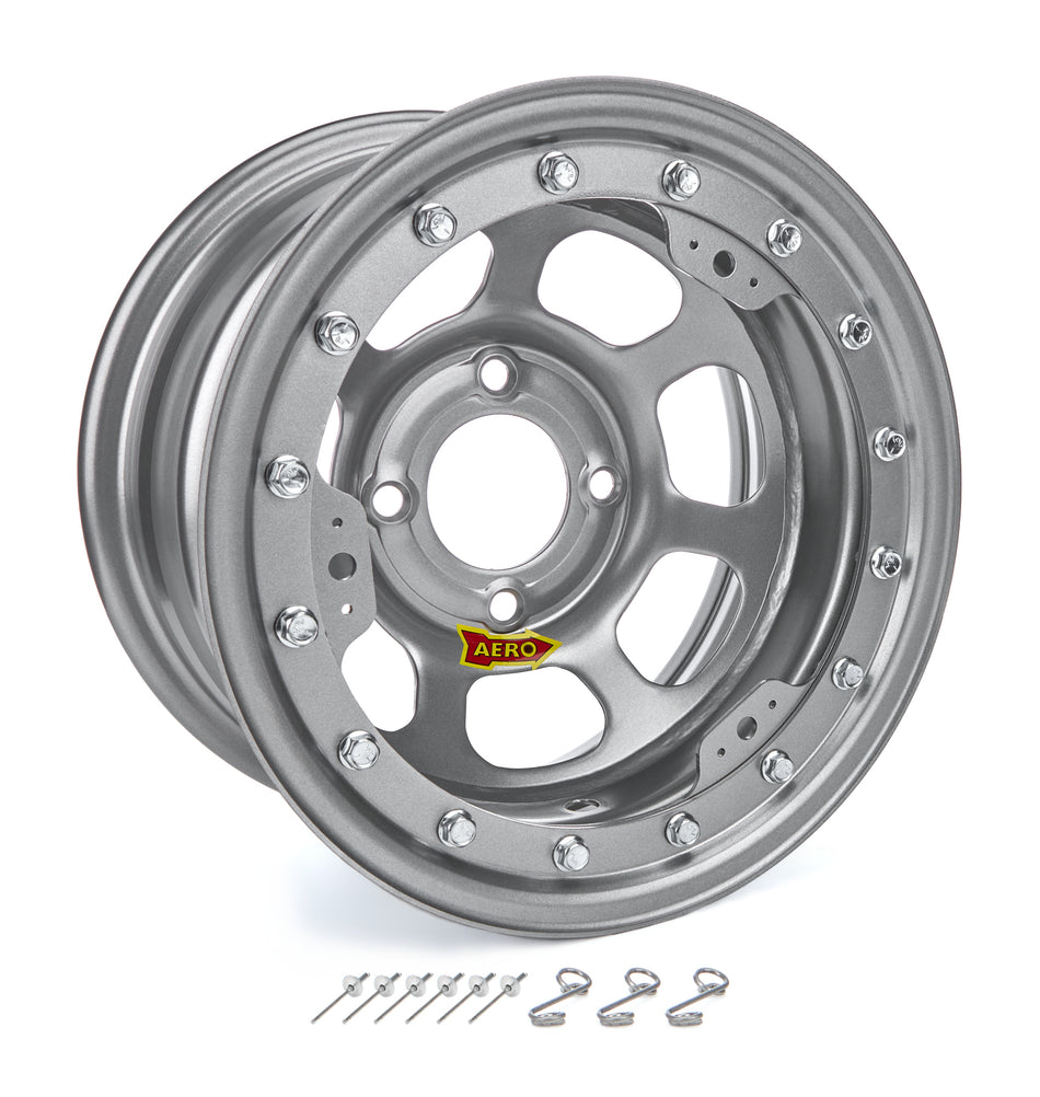 13x7 2in. 4.50 Silver Beadlock Wheel