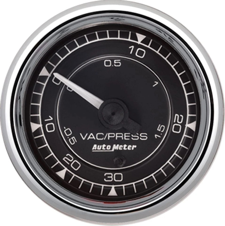 2/16 Chrono Chrome Gauge Vac/Boost  30HG/30PSI