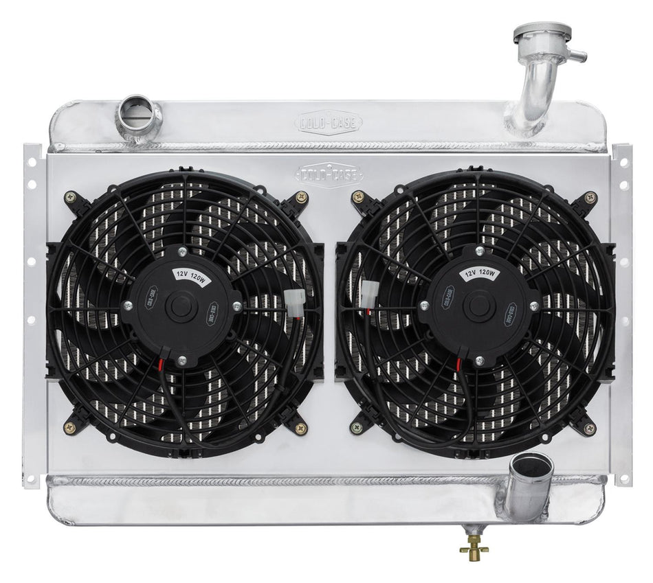 56-60 Corvette Radiator w/ Dual 12in Fan Kit