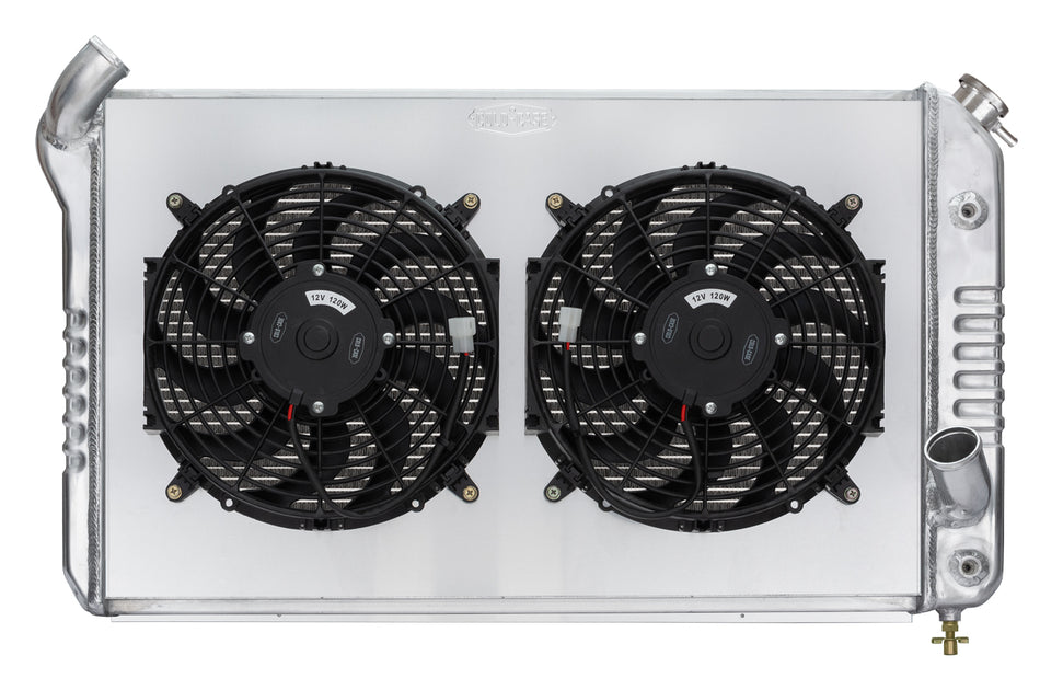 69-72 Corvette Radiator w/ Dual 12in Fan Kit