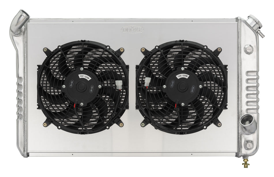 73-76 Corvette Radiator w/ Dual 12in Fan Kit