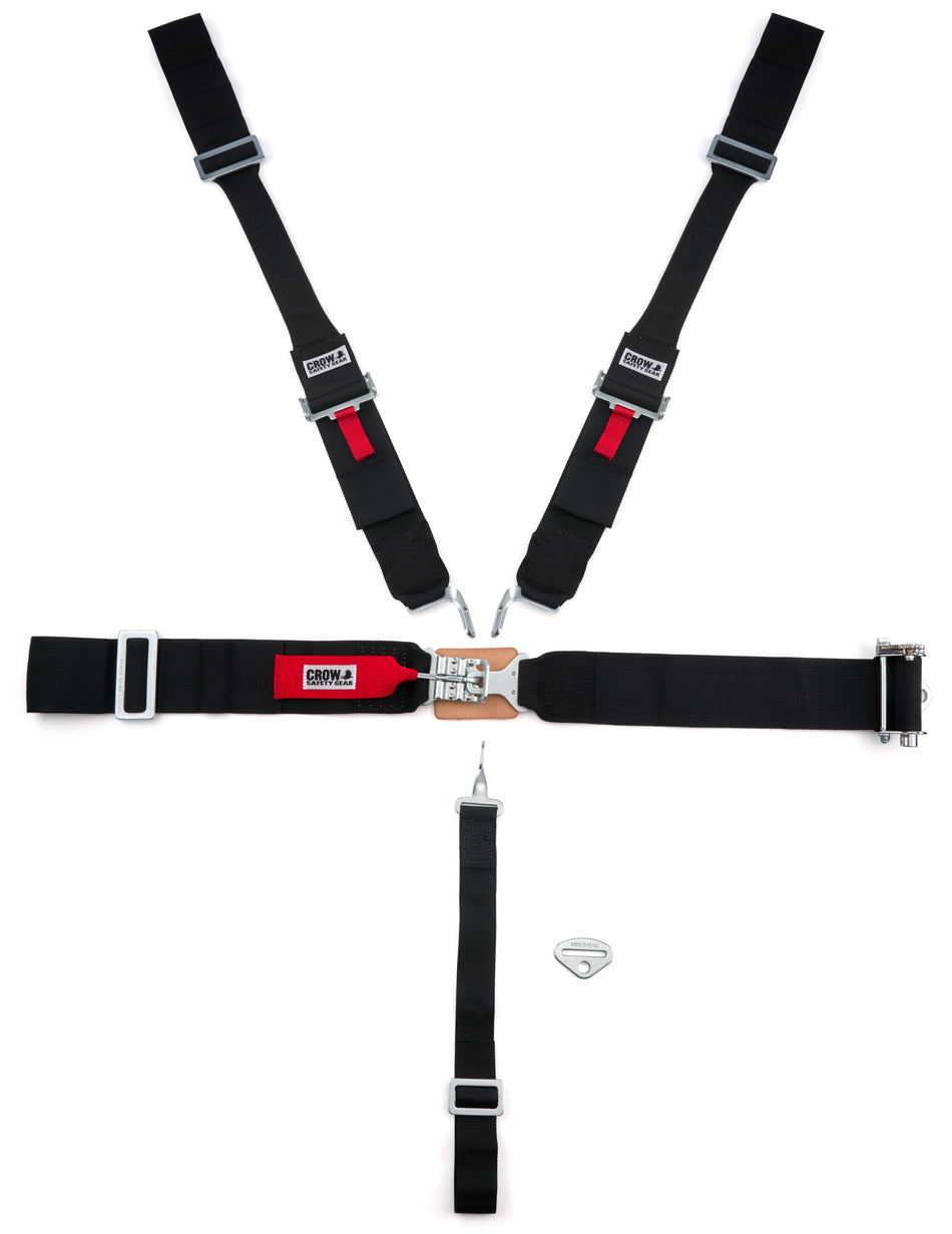 Harness 5 Point Ratchet Left Side Black HANS