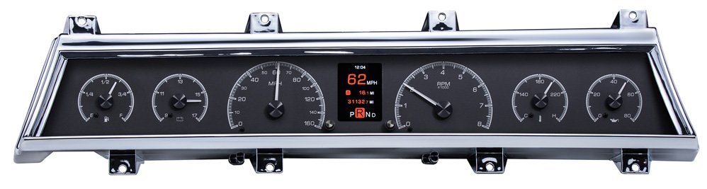 66-67 Chevy Chevelle HDX Instrument System Black