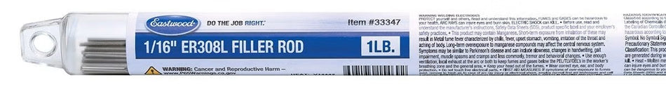 Filler Rod ER308L 1/16 1LB