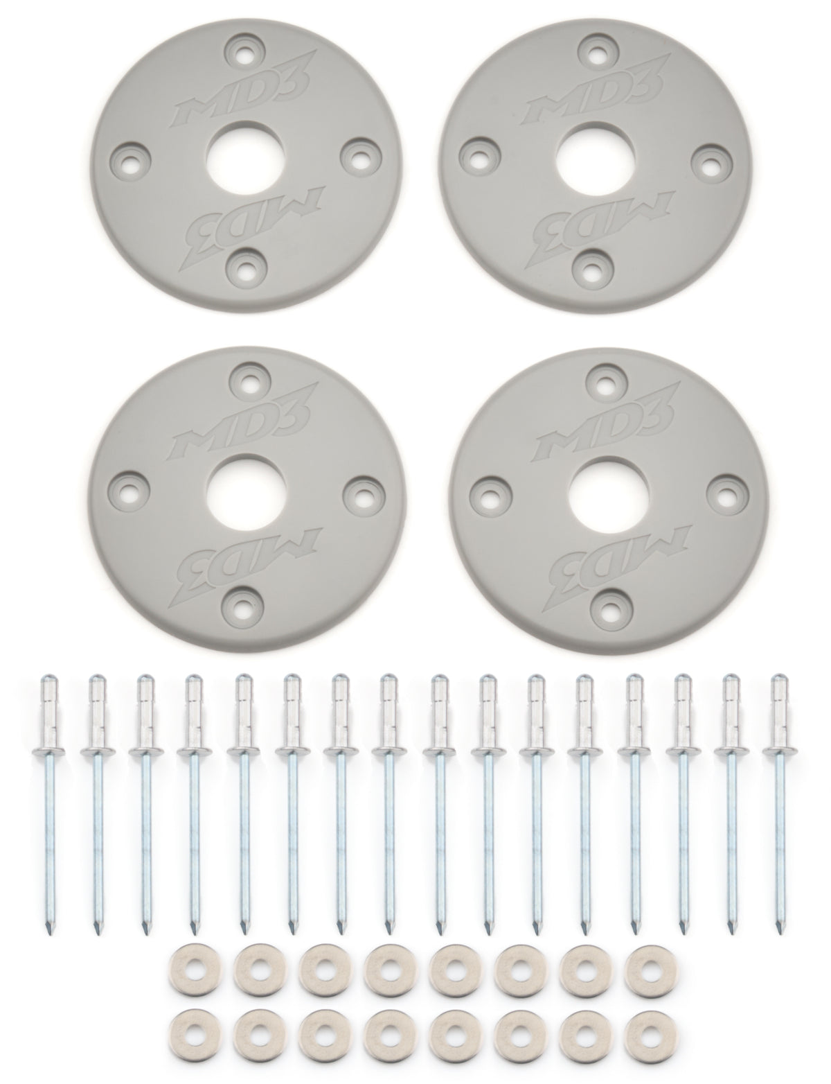 Scuff Plate Plastic Gray 4-Pack MD3