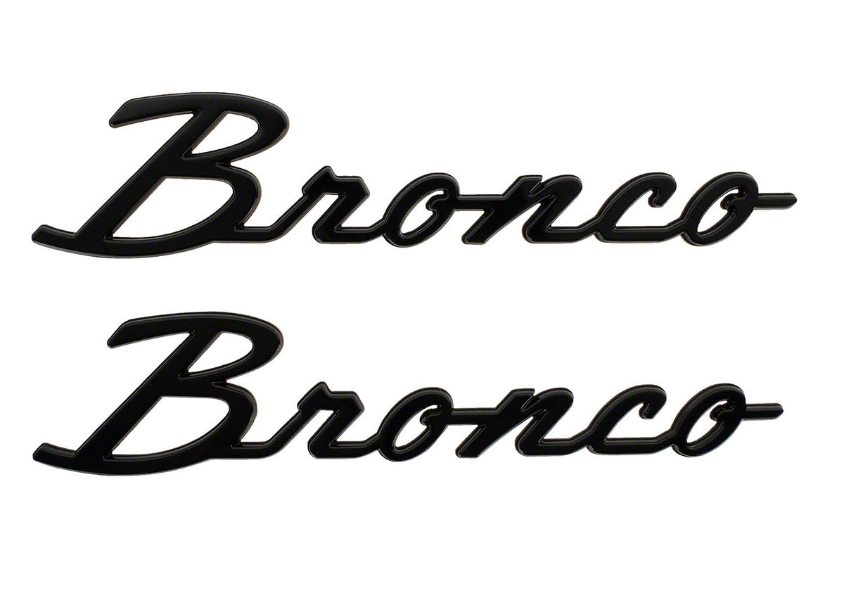 Bronco Classic Script Fender Badge Kit