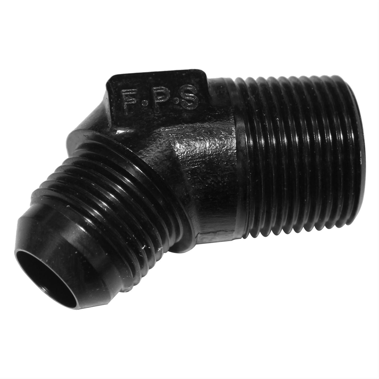 45Deg Adapter Fitting 10AN X 3/4 NPT Black