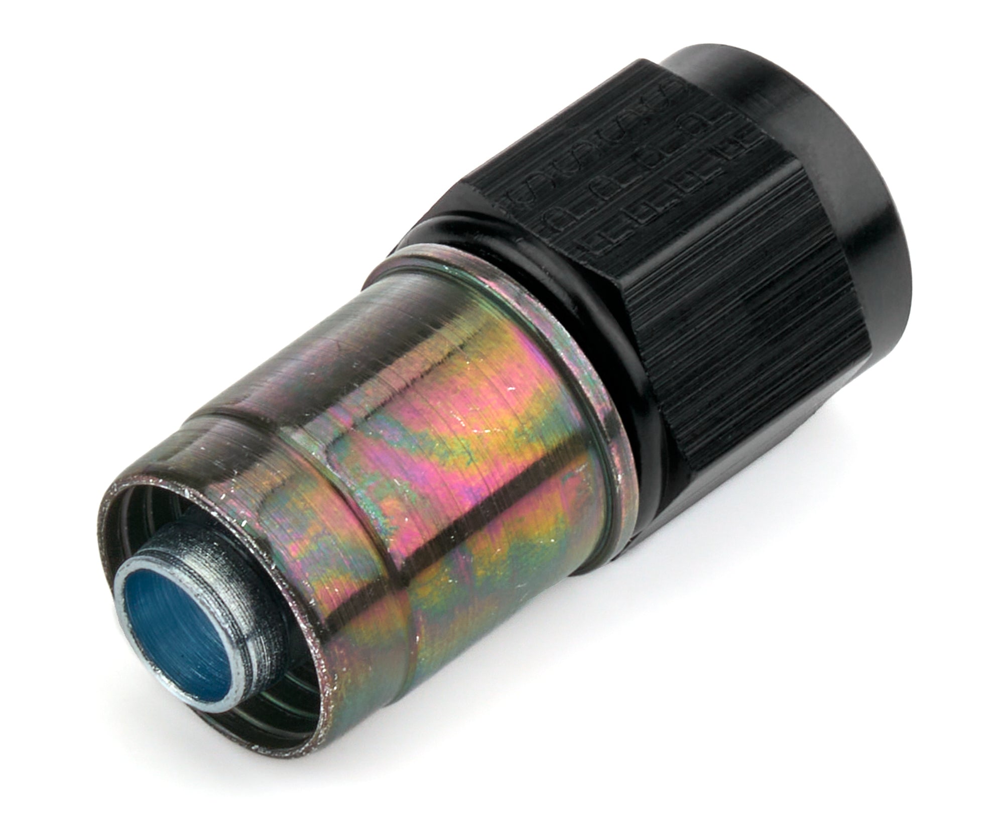 6AN Straight Crimp Hose Fitting Black