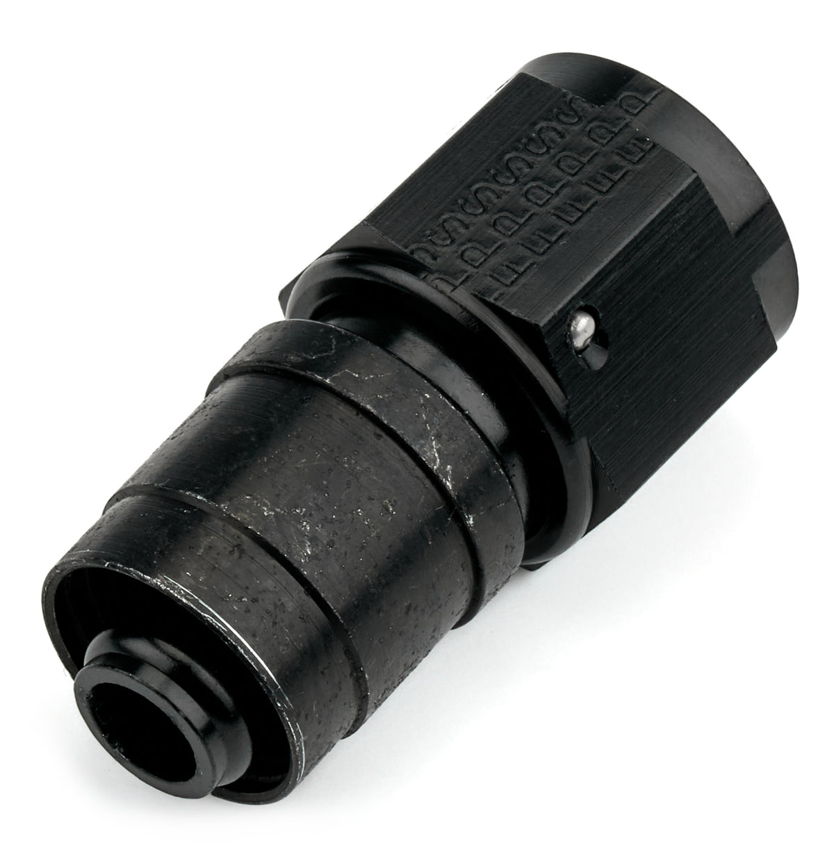 8AN Straight Crimp Hose Fitting Black