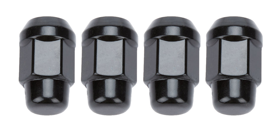 4 Lugnuts Acorn Bulge 1/2 Black