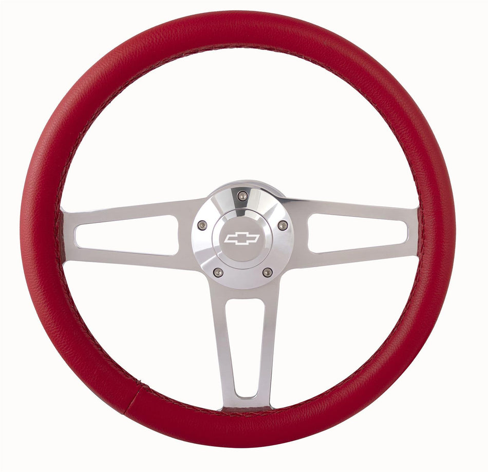 Billet T Series Red Wrap ped Steering Wheel