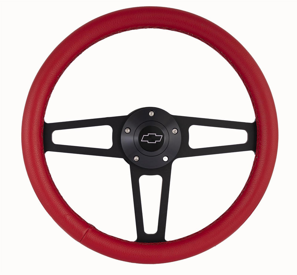 Billet T Series Red Wrap ped Steering Wheel