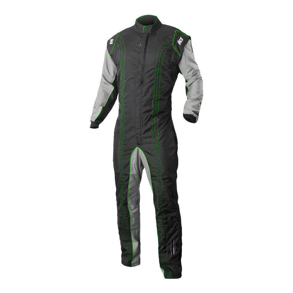 Suit Karting GK2 Adult 2X-Large Black/Green