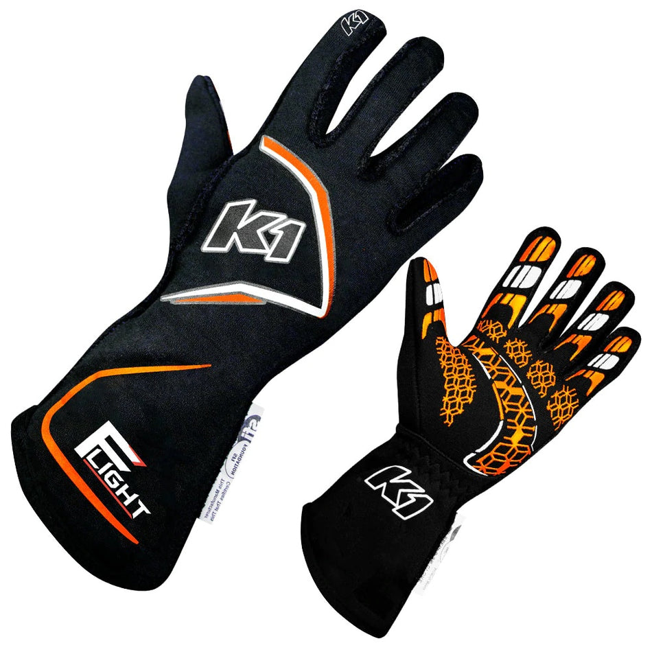 Gloves Flight Small Black-Flo Orange