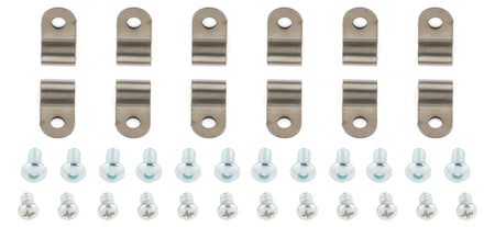 1/4in Stainless Steel Single Line Clamps 12Pk