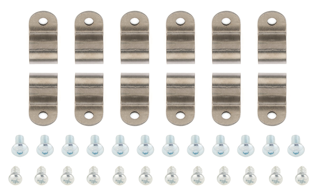 1/2in Stainless Steel Single Line Clamps 12Pk