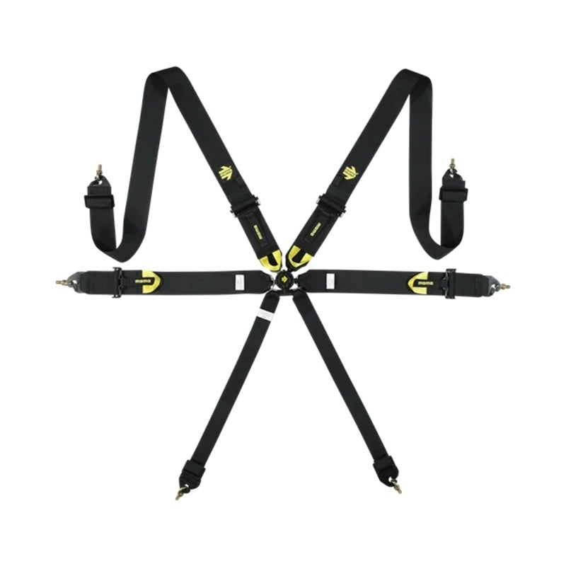 Corsa Harness 6 Point 3x3x2 Black Clip in Cam