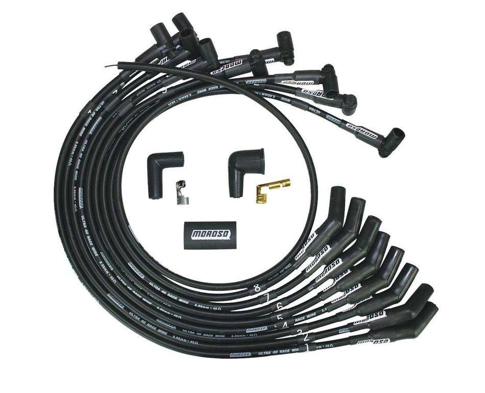 Ultra 40 Plug Wire Set SBF 302  HEI  Black