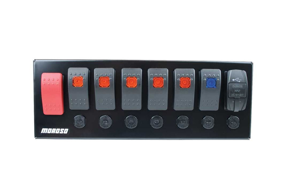 Switch Panel Rocker LED w/USB & Breaker