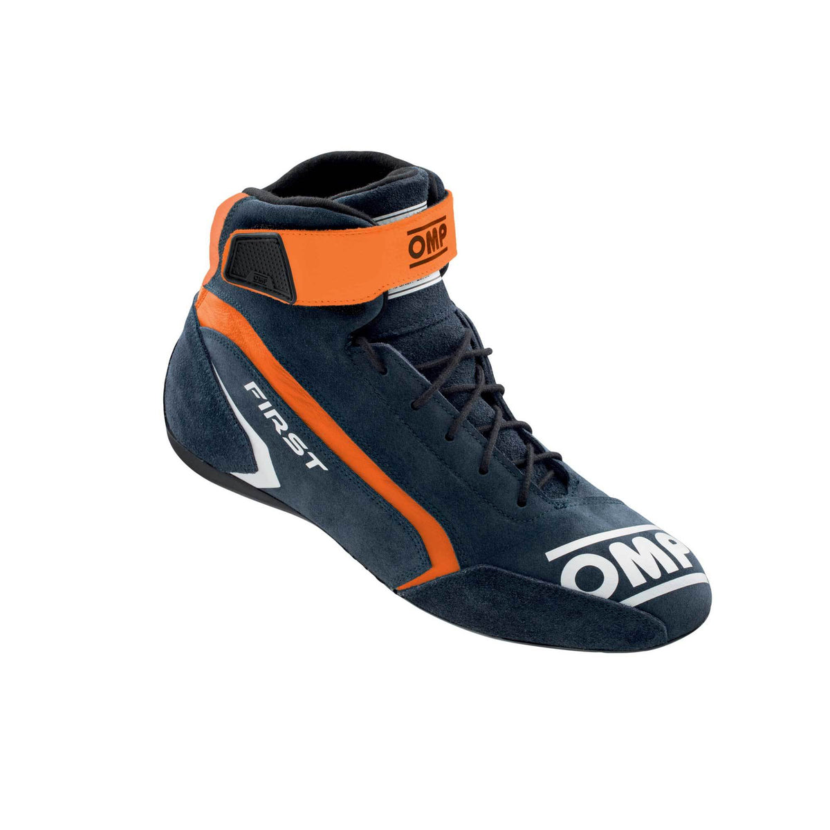 FIRST SHOES FIA 8856-201 8 NAVY BLUE / ORANGE SZ.
