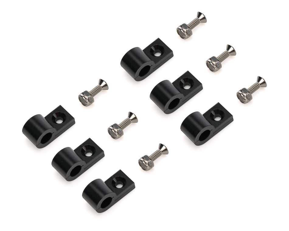 5/16in Black Aluminum Line Clamps 6/pkg