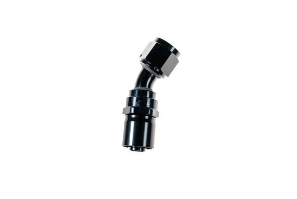 8AN 30Deg Crimp Hose End Black