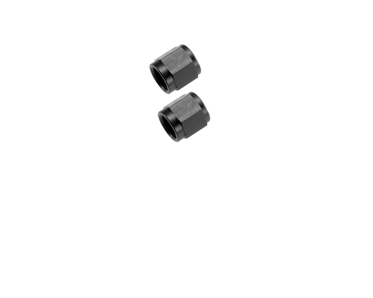 8AN Aluminum Tube Nut 1/2in Hard Line 2pcs BLK