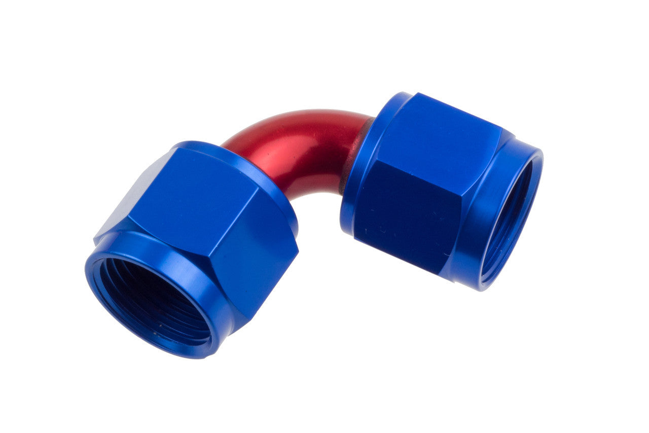 12AN FM FM Flare 90Deg Swivel coupling Blue/Red