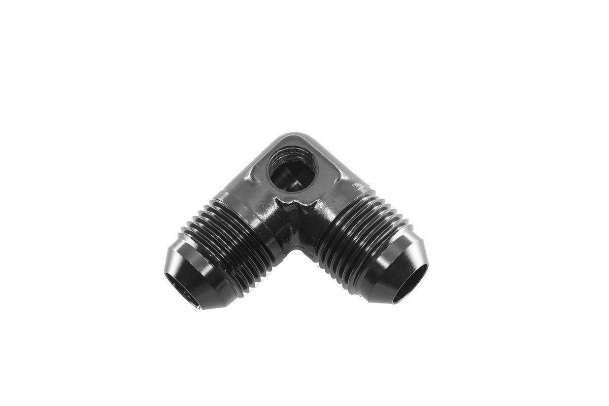 6AN 90 Degree Adapter W/ 1/8IN NPT Port Black