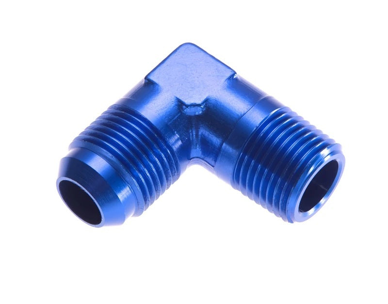 6AN 90Deg to 8AN NPT Adapter Blue