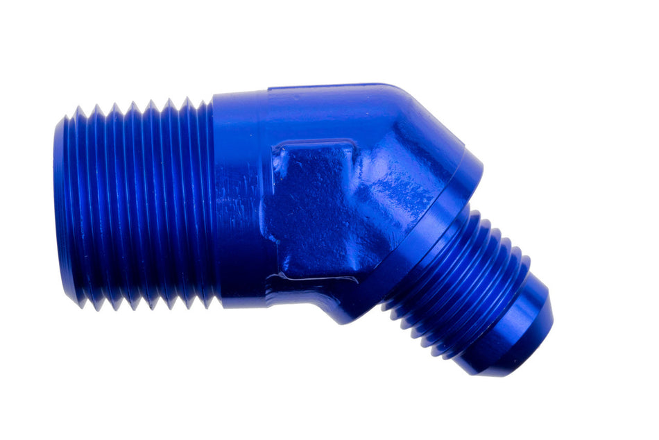 6AN 45Deg Male Adapter 8AN NPT Blue