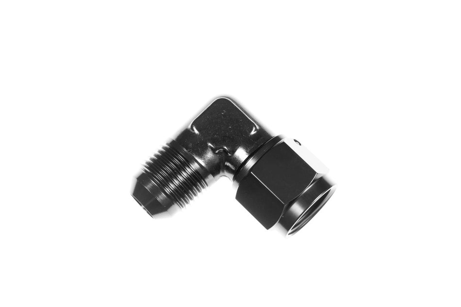 4AN male to 4AN Female Fitting  90-Deg  Black