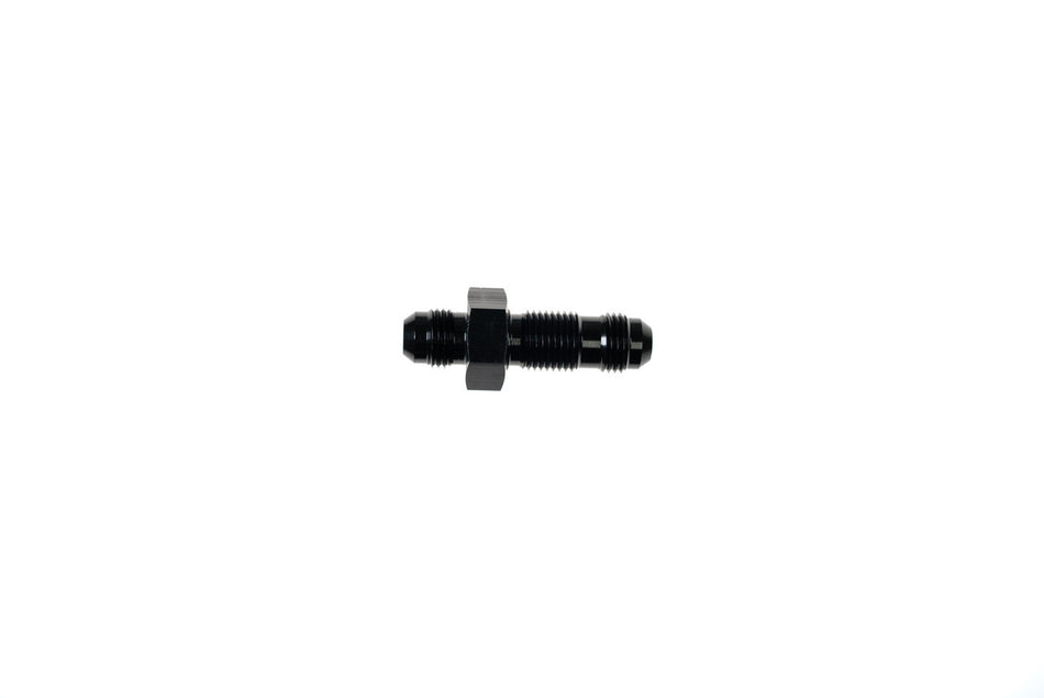 6AN Bulkhead Adapter Straight Male Male Black