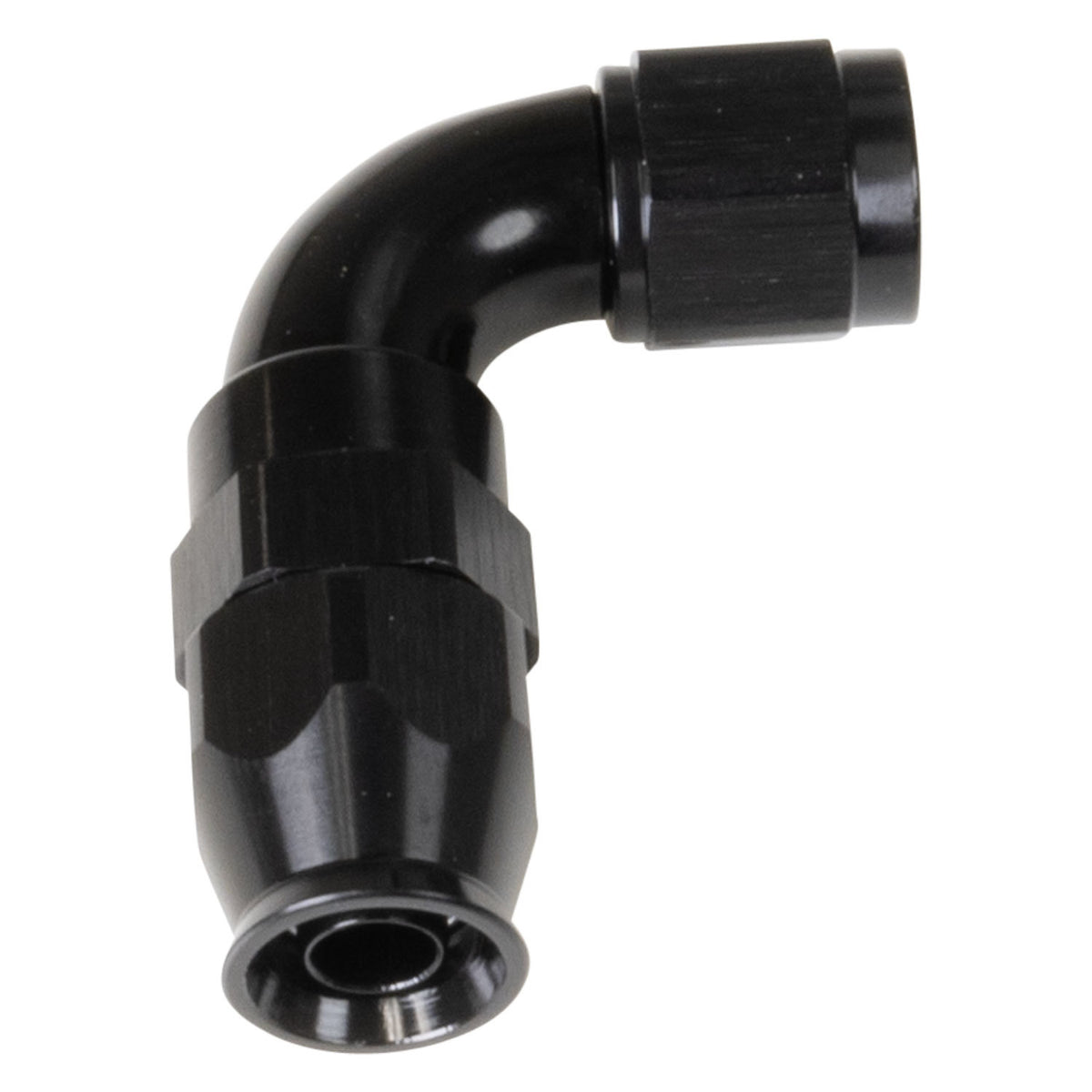 6AN 90DegPro Hose End PTFE Black
