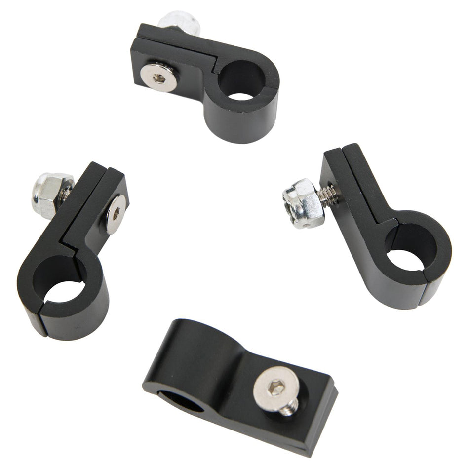 Line Clamp 6AN Tubing Black Anodized (4 Pack)