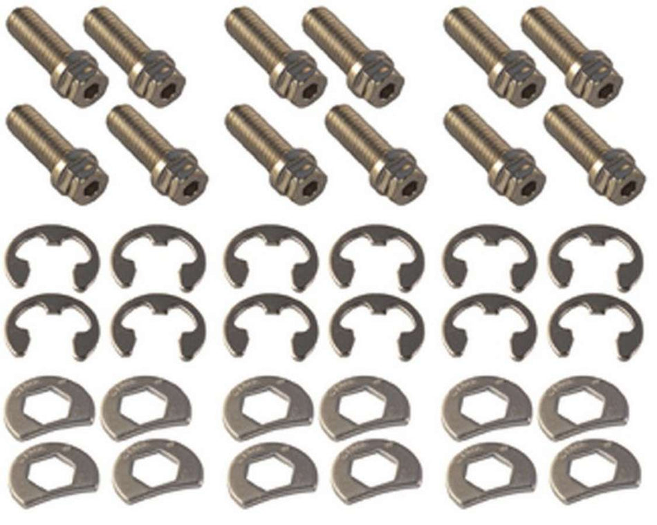 S/S Header Bolt Kit - 6pt. 3/8-16 x 1in (12)