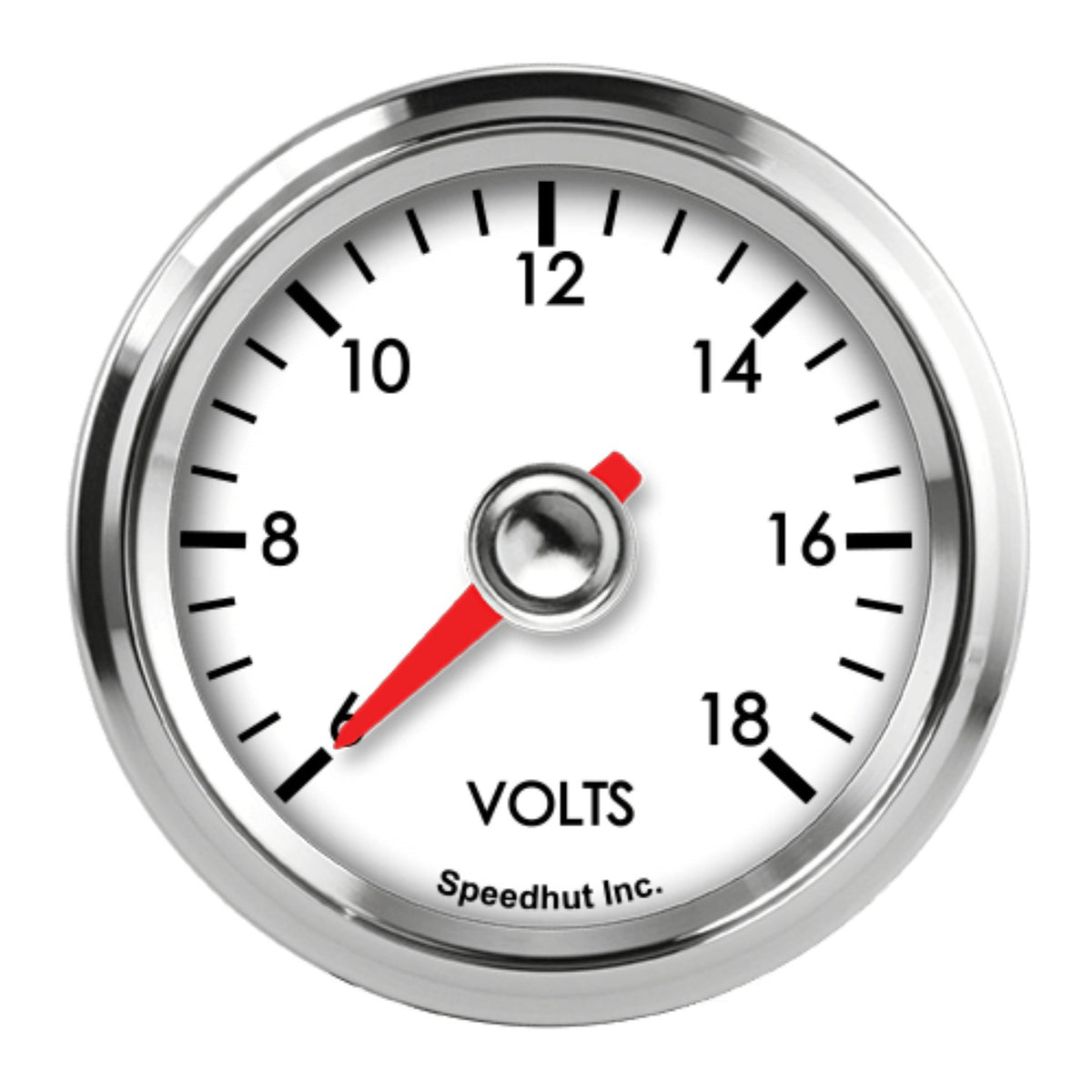 2-1/16in Volt Gauge 6-18 6-18V Black Face