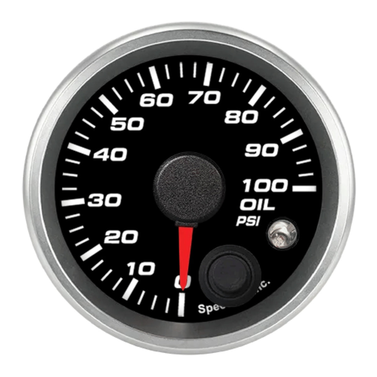 2-1/16in Oil Press Gauge 0-100psi w/warning light